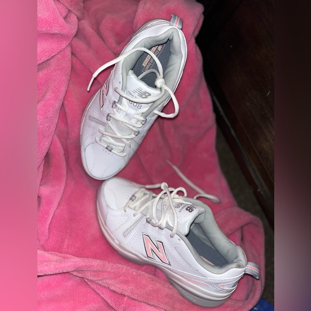 White & Pink Running Shoes NB